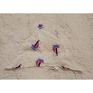 Barbie Swimsuit Wrap Sailboat Print 1980s - A Genuine Barbie Fashion Black Label